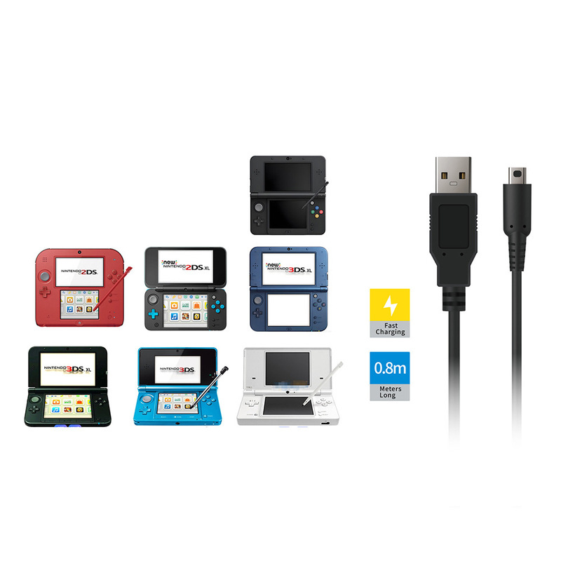 Suitable for New 2Dsxl Handheld Console Charging Cable, Universal Charging Cable for New 3Ds/3Dsxl Game Consoles 0.8m Suitable for New 2Dsxl Handheld Console Charging Cable, Universal Charging Cable for New 3Ds/3Dsxl Game Consoles 0.8m