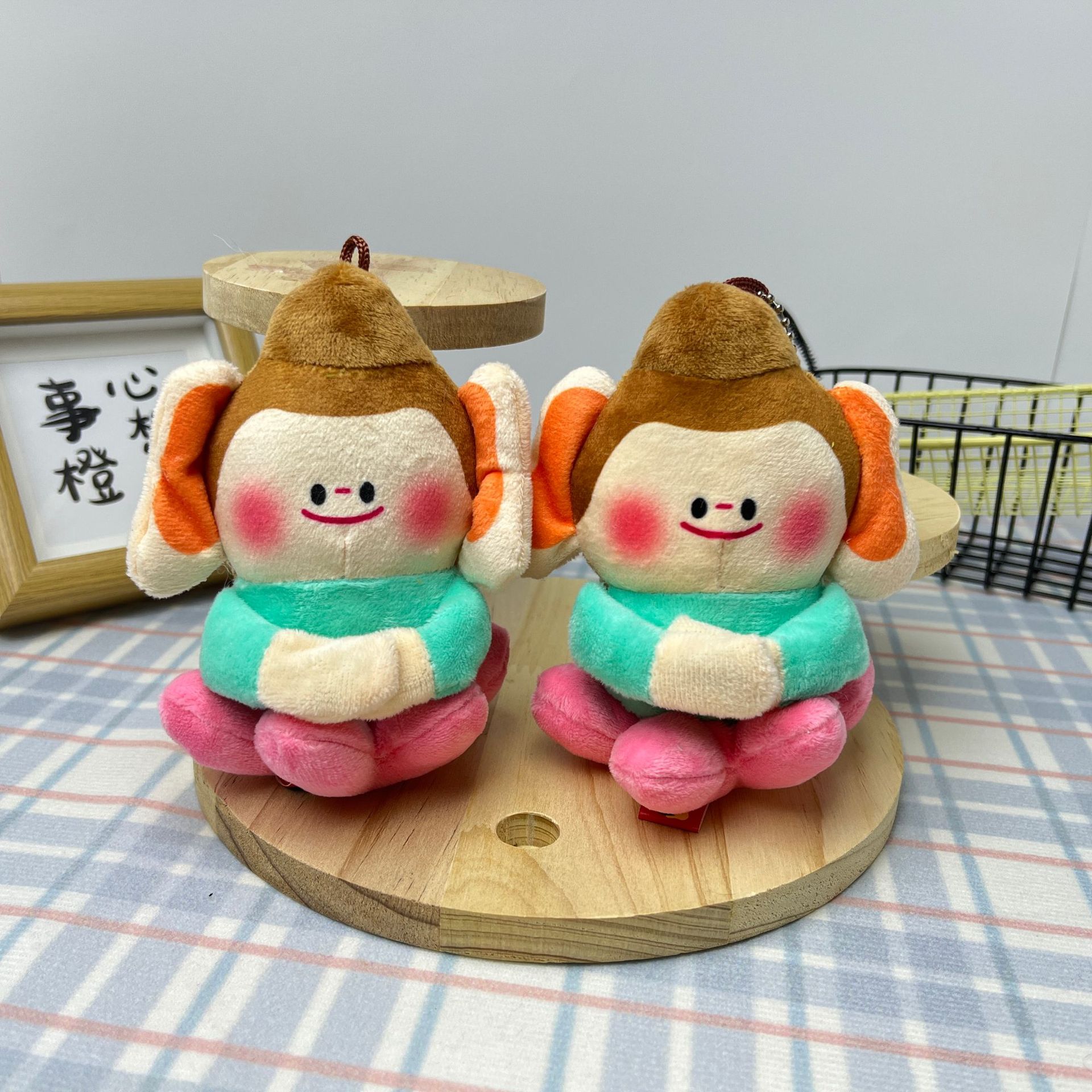 Plush Toy Pendant, Buddha Doll, Small Companion Doll, Backpack Decoration, Keychain, Mini Cute Doll, Doll Machine