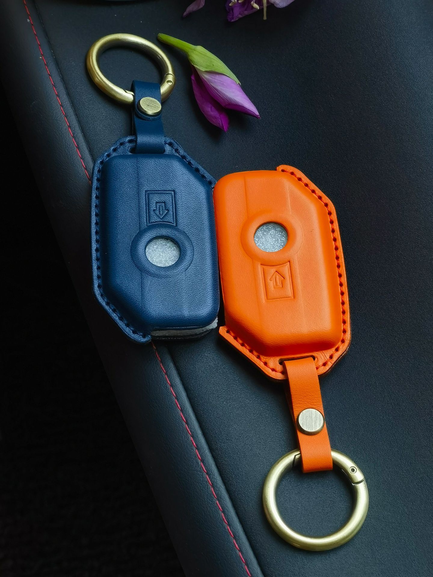 For BMW R1250GS Motorcycle Key Case Leather ADV Waterbird C400gt Handmade Cowhide Key Case