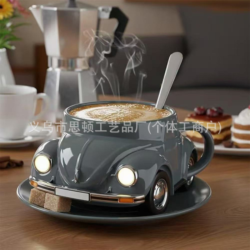 跨境新款Creative Mustang Shaped Coffee Mug甲壳虫车杯子马克杯|undefined