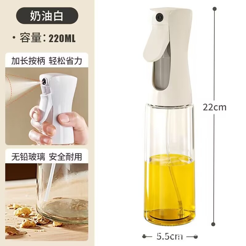 Cocina casera transparente de presión botella vacía de vidrio botella vacía de aceite de oliva botella vacía de vidrio botella vacía de una variedad de especificaciones