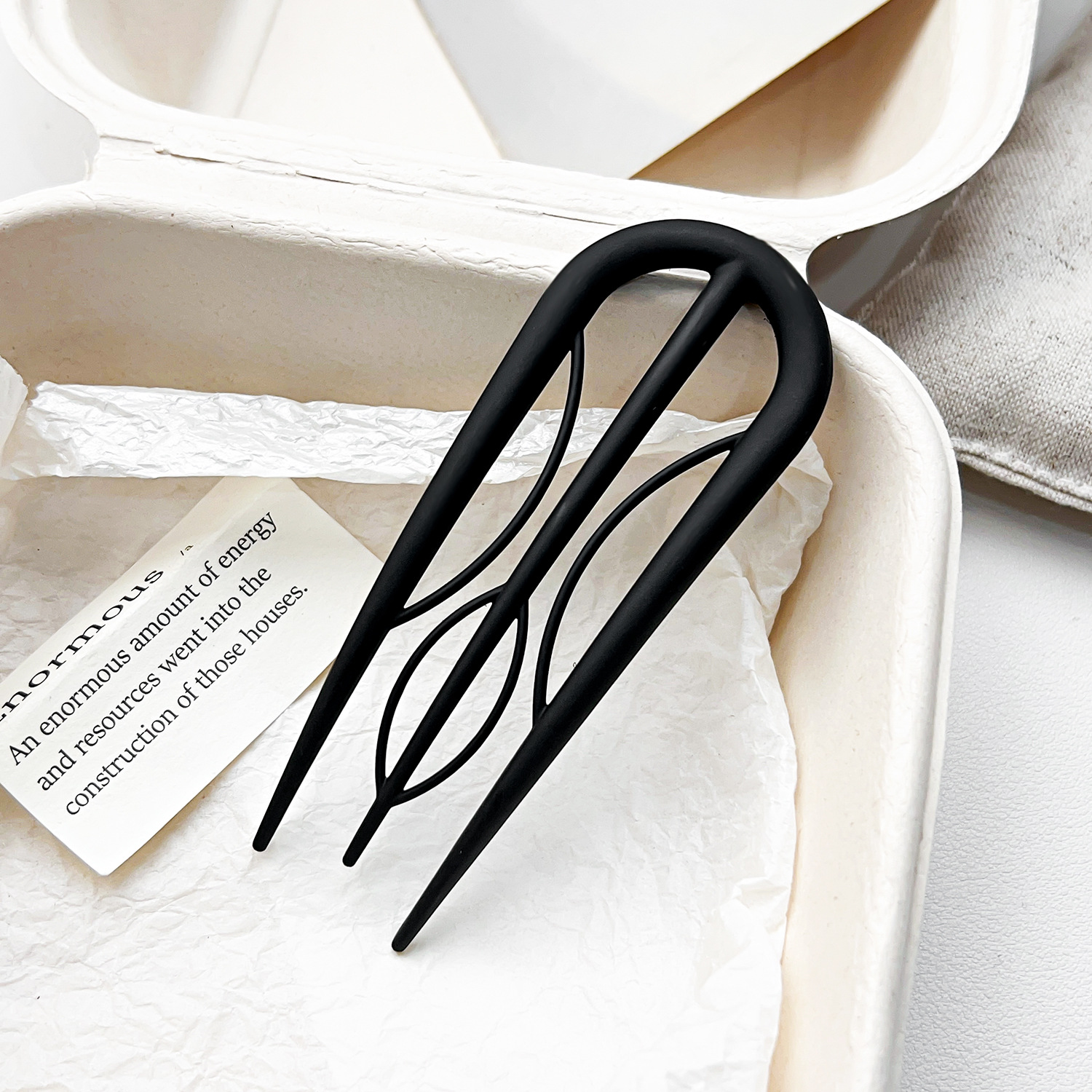 PC잎 빗-매트 블랙