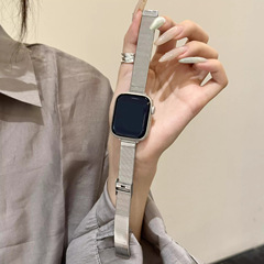 iwatch Apple watch ステンレススチールキャットアイレディメタル Applewatch8/9/10 時計ストラップに適しています。
