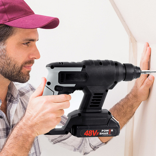 Electric tool hammer lithium battery hammer industrial drill construction renovation brushless high power hammer direct factory sale