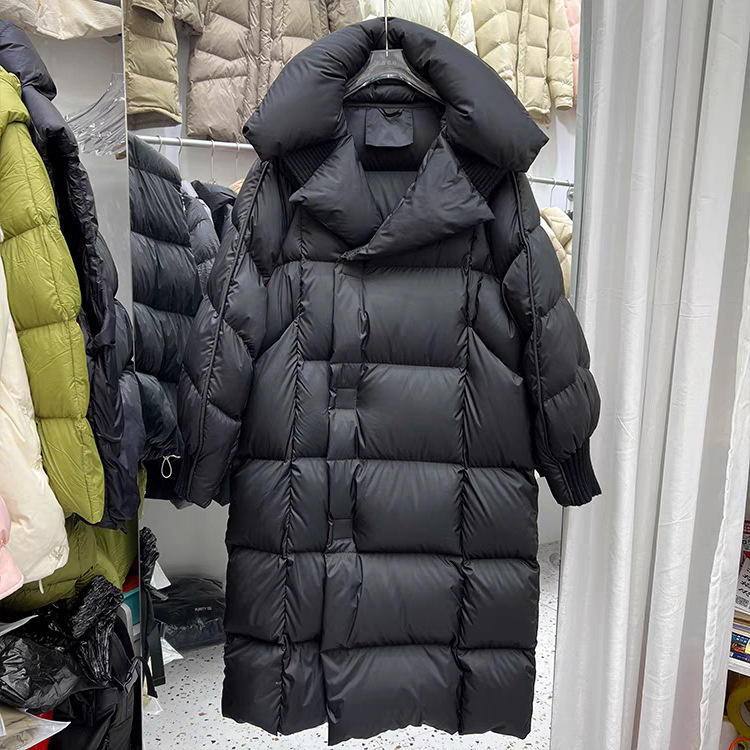 羽绒服女长款反季撤柜宽松鹅绒外套捡漏冬季正品特价清仓加厚泡芙