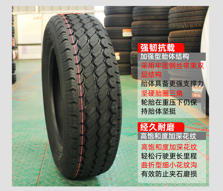 Thickened Load-Bearing Tires C/Lt 155 165 175 185 195/70/75R12R13R14R Wholesale