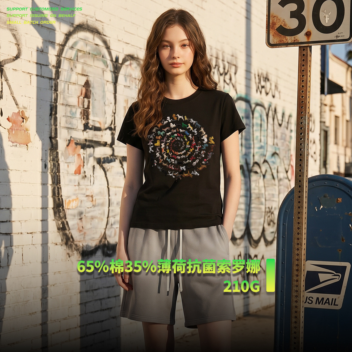 Camiseta de moda de mujeres camiseta de manga corta de verano de impresión de mujeres delgadas 2026 de verano de mangas cortas delgadas de mujeres image 3