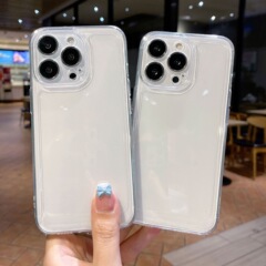 シンプル透明tpu転倒防止iphone16pro携帯ケースアップル15保護カバー14/13/12ソフトケース