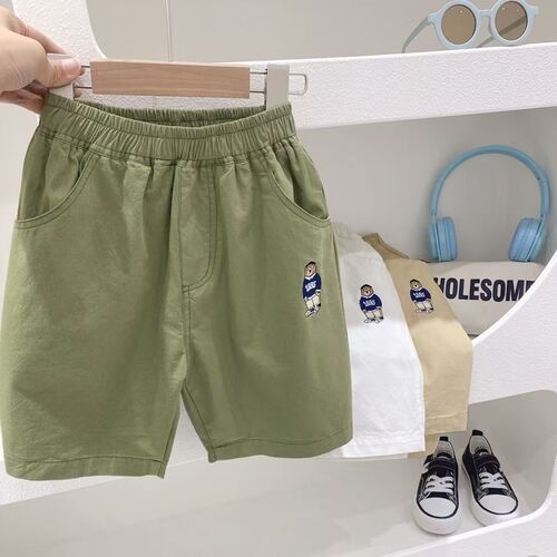 Boys 'shorts for summer exterior wear 2026 summer fashion fashion small and medium children's casual quarter pants for children's wear children's pants for men's fashion