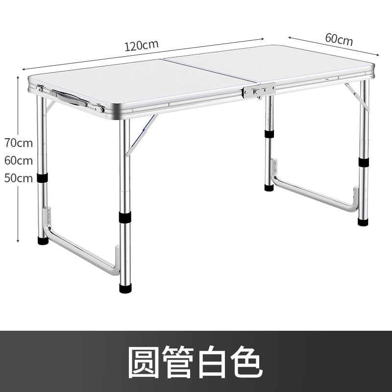 Puesto de mercado nocturno, mesa pequeña plegable rectangular portátil, mesa de comedor para el hogar simple, mesa plegable para exteriores