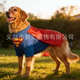 跨境超人豪华宠物狗狗服装帽猫咪服装cos服装