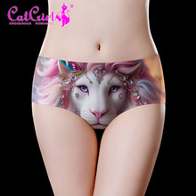 厂家直供女士内裤冰丝无痕印花内裤女粉色性感情调高级感跨境专供