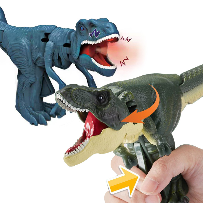Transfronterizo de sonido eléctrico y luz aerosol swing dinosaurio modelo de simulación de juguete creativo truco descompresión Tyrannosaurus juguete