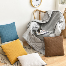 2022新款宝利格棉麻抱枕被两用二合一多功能靠枕空调被
