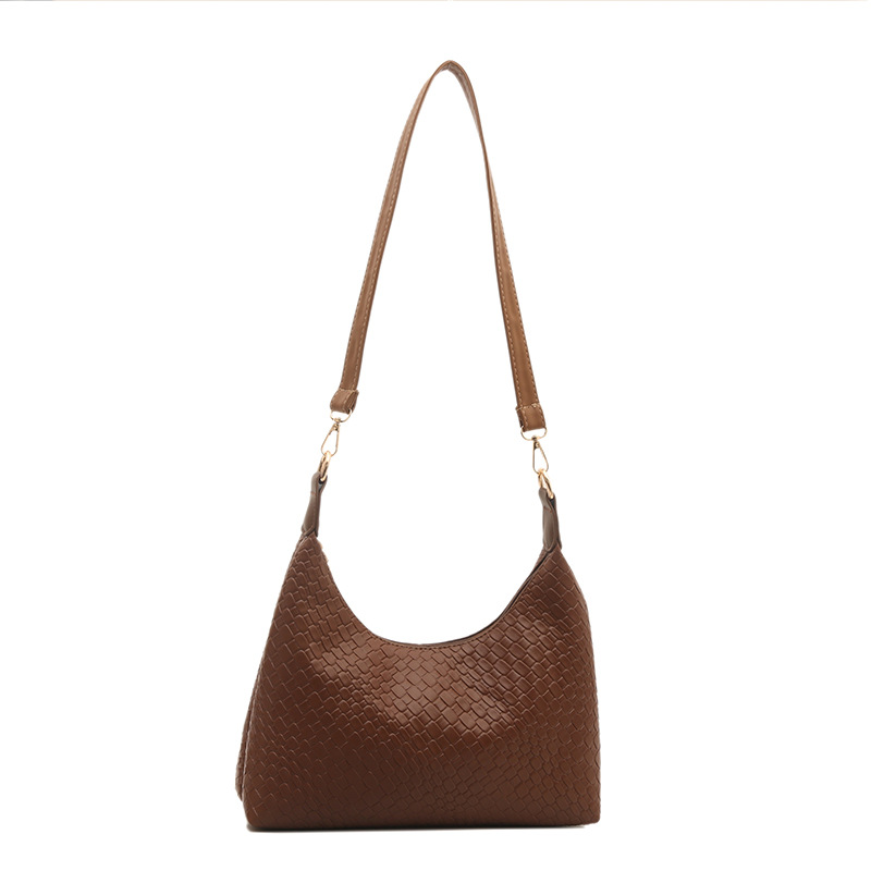 Moda popular tejido de cercanías 2025 nueva gran capacidad diseño casual simple axila bolso portátil