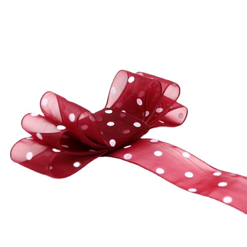 En stock cielo estrellado cinta Polka Dot nieve hilo cinta flor regalo embalaje cinta pastel decoración cinta de impresión