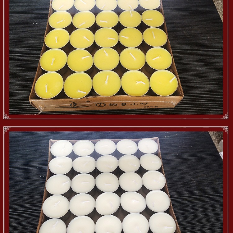 Wholesale 8 Hours 50 Capsules 12 Hours 24 Hours Aluminum Shell Vegetable Butter Lamp Small Candle Lamp Everlasting Lamp