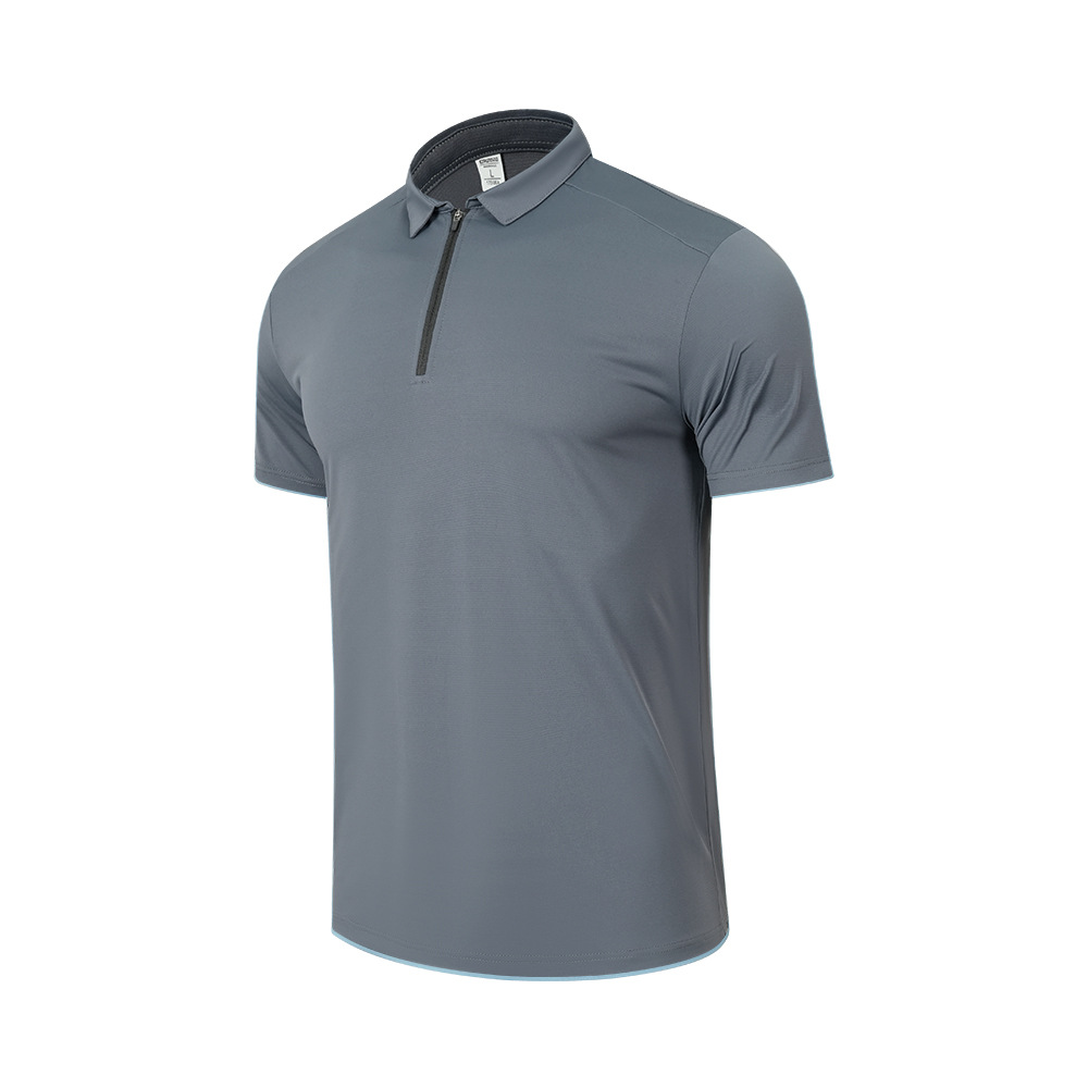Dijia rápido secado camiseta deportiva Casual medio cremallera blusa con solapa de manga corta polo camiseta de tenis entrenamiento ropa de fitness