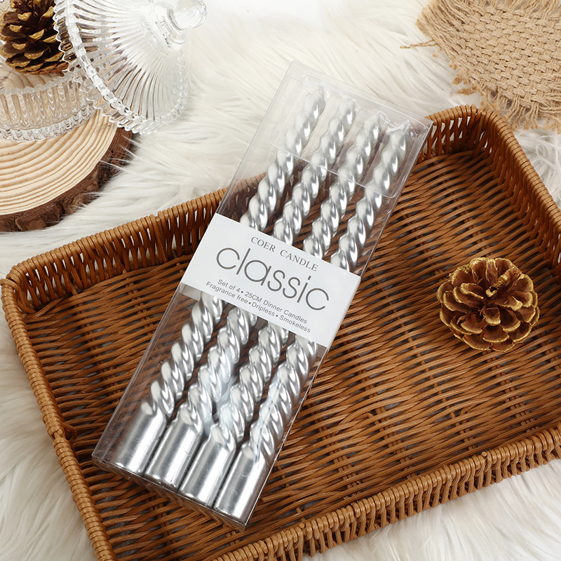 Velas europeas de hilo largo｜Decoración bodas y cenas｜Venta al por mayor