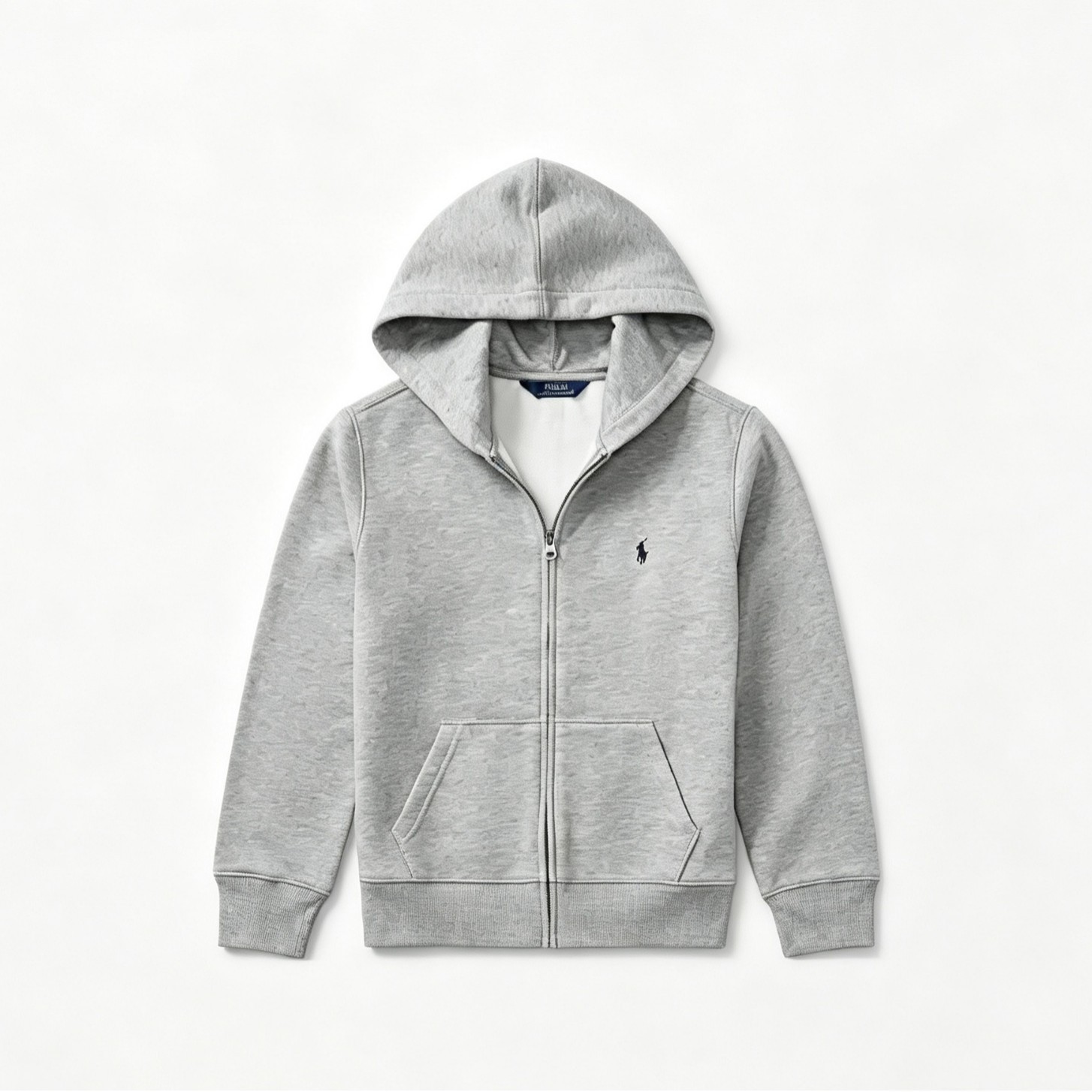 Cross-Border Exclusive Pony Embroidery Casual Hooded Cardigan Zipper Top Jacket High Quality 450g French Terry
