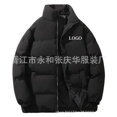 2023 nueva capa acolchada de algodón de invierno para hombres y mujeres collar de pie corto moda estilo coreano abrigo de pan juvenil entrega de una sola pieza