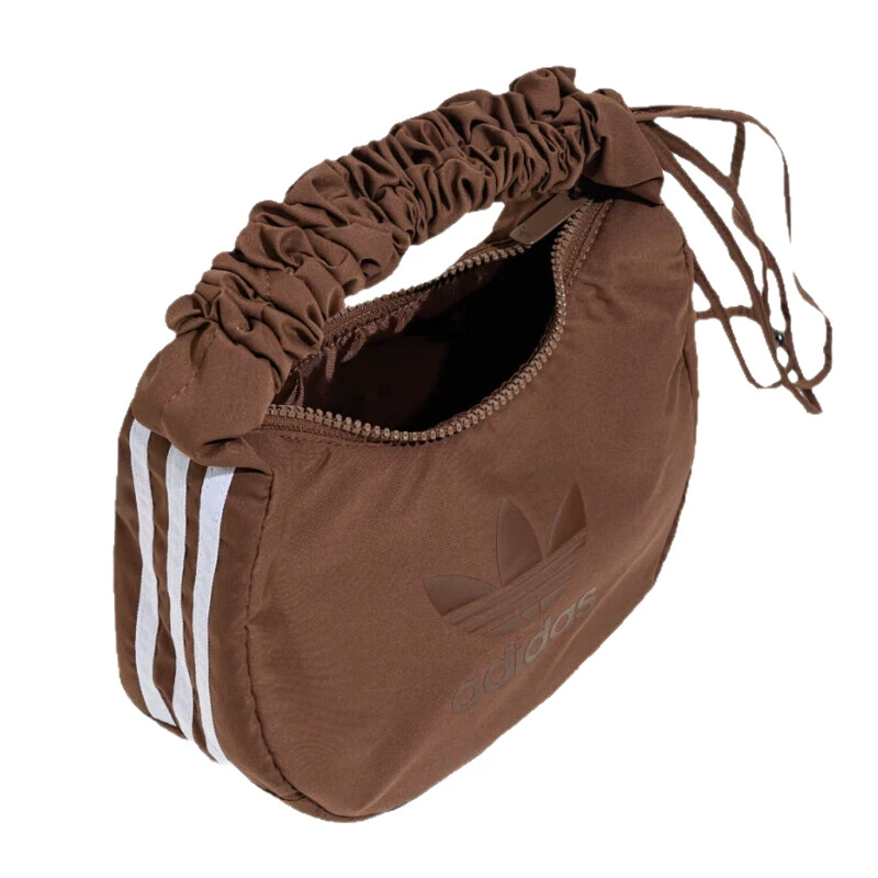 Сумка подмышечная (Adidas) для отдыха, ручка-скрученная, 15×11×23 см, тёмно-коричневый
