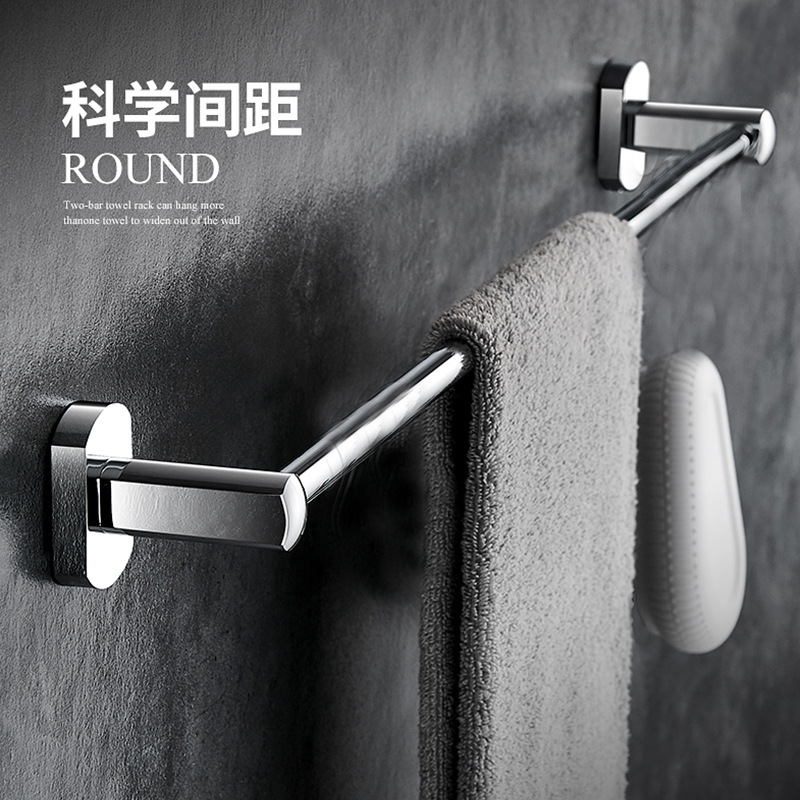 Toallero de cobre para baño, toallero de pared tipo perforado, estante de almacenamiento para baño, toallero de pared, barra de almacenamiento para toallas. image 9
