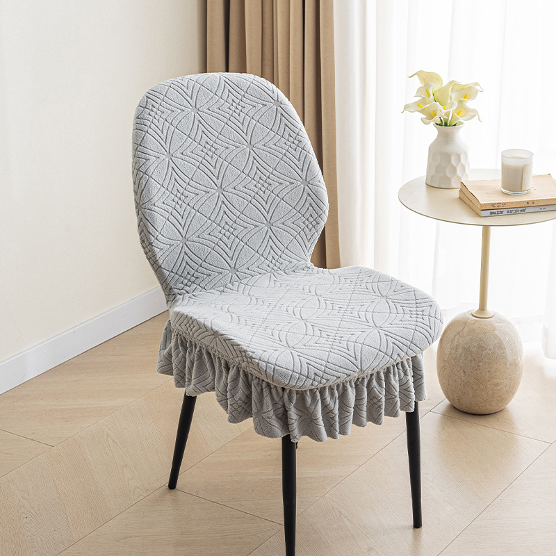 Cubierta de la silla universal de cáscara simple cubierta de la silla del hogar cubierta de la silla del respaldo palillos integrados cubierta elástica engrosada cubierta de la silla de comedor