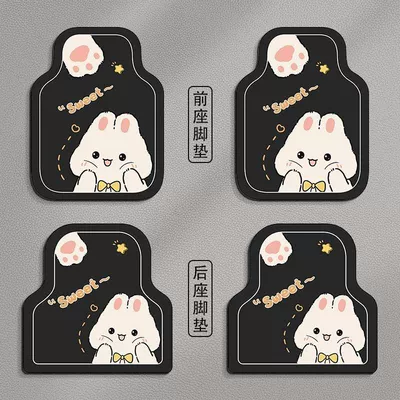 of Car Floor Mats | Universal Foot Pad - sweet-bunny-front-single-piece-floor-mat-5065cm
