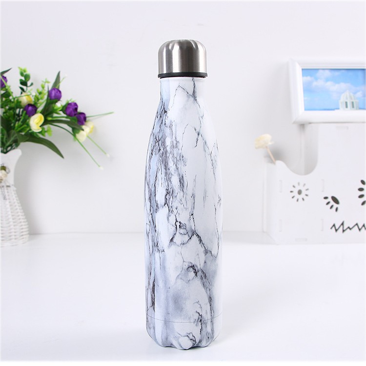 Acero inoxidable botella de coque regalo negocio ventosa portátil deportes hervidor creativo marbling taza al por mayor