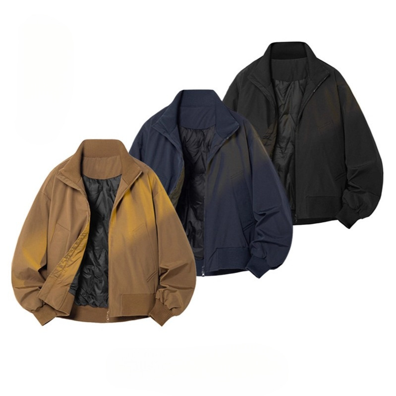 Cross-Border American-Style Aviator down Jacket for Men, Cleanfit Style, Cool Short Jacket