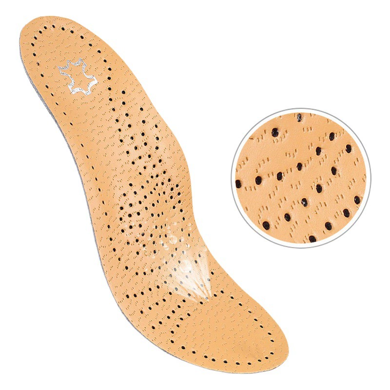 Кожаная стелька с аркой для ног для мужчин и женщин, дышащая впитывающая пот спортивная стелька с плоской подошвой