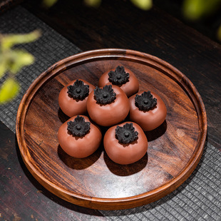 New creative purple sand Persimmon tea pet home indoor tea ceremony ornaments can raise money tea table tea Play Factory wholesale