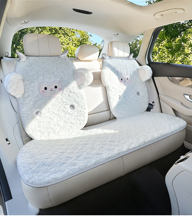 New Winter Loop Velvet Car Seat Cushion, Special for Winter, Warm and Velvet Thickened Seat Cushion, Cute Stereo Cartoon