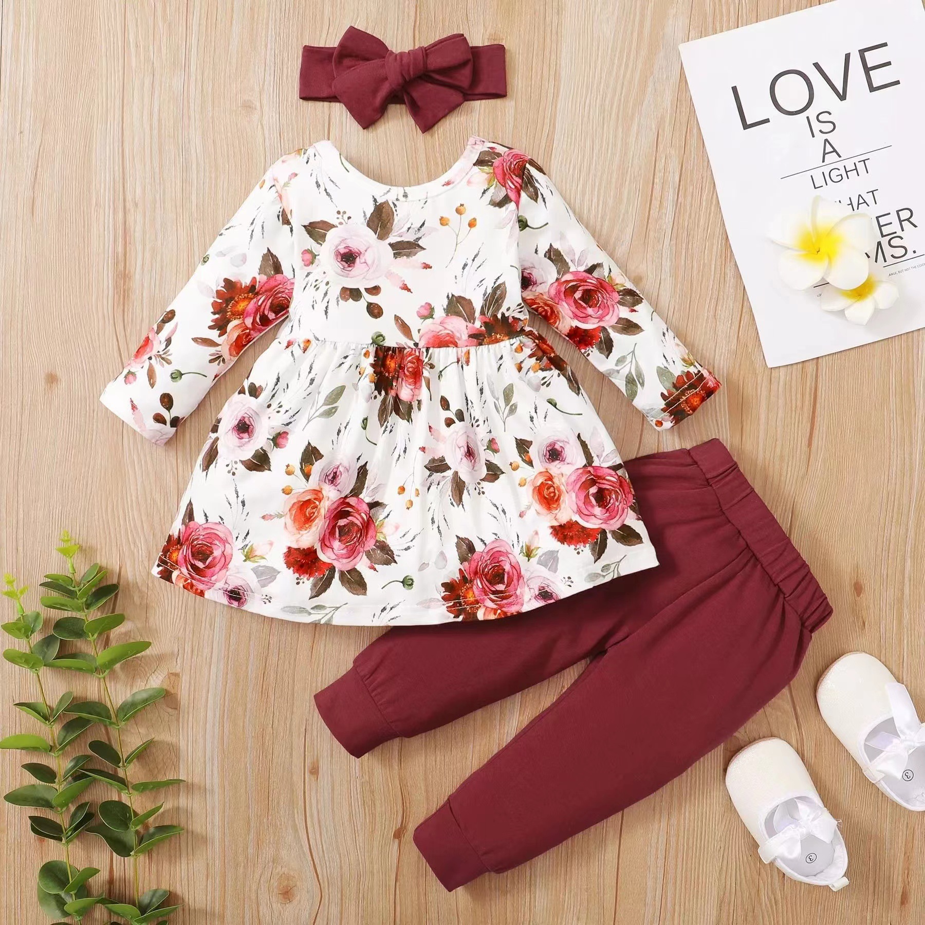 Fashion Flower Cotton Baby Clothing Sets display picture 11