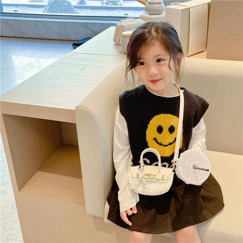 Moda padre-niño mensajero bolsa pu mini bebé monedero simple personalidad pequeña princesa niños ropa accesorios hombro bolsa moda