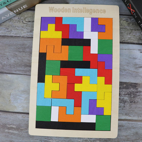 Factory direct sales wooden Tetris children's educational toys early education boys and girls 3-6 years old puzzle pieces