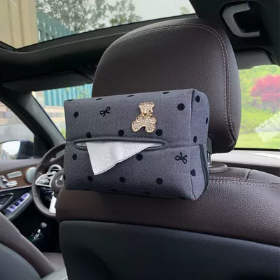 Car Tissue Box with a High-End Car tissue box/set - no-specifications-little-bear-polka-dot-butterfly-removable-tissue