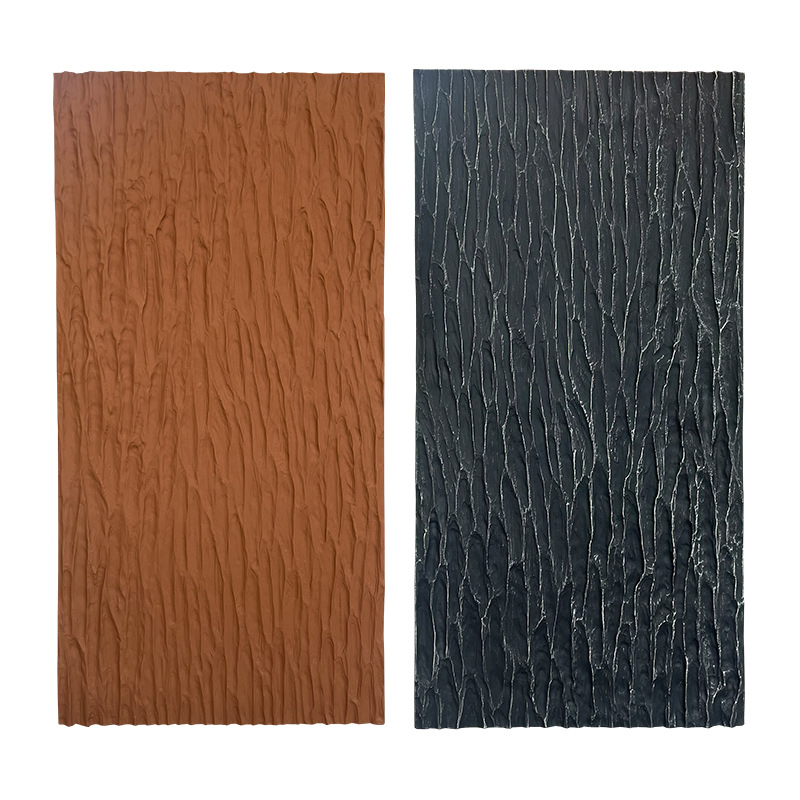 Lugar de fábrica PU Inglaterra Madera y cuero de piedra imitación grano de madera piedra de hongo ligero fondo de pared decoración imitación piedra ladrillo cultural