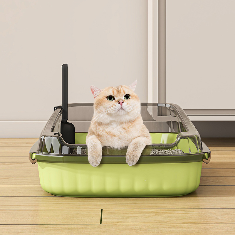 Cat Litter Box Large Splash-Proof and Odor-Proof Cat Toilet Kitten Giant Semi-Open Cat Litter Box Extra Large Cat Litter Box Cat Litter Box Large Splash-Proof and Odor-Proof Cat Toilet Kitten Giant Semi-Open Cat Litter Box Extra Large Cat Litter Box