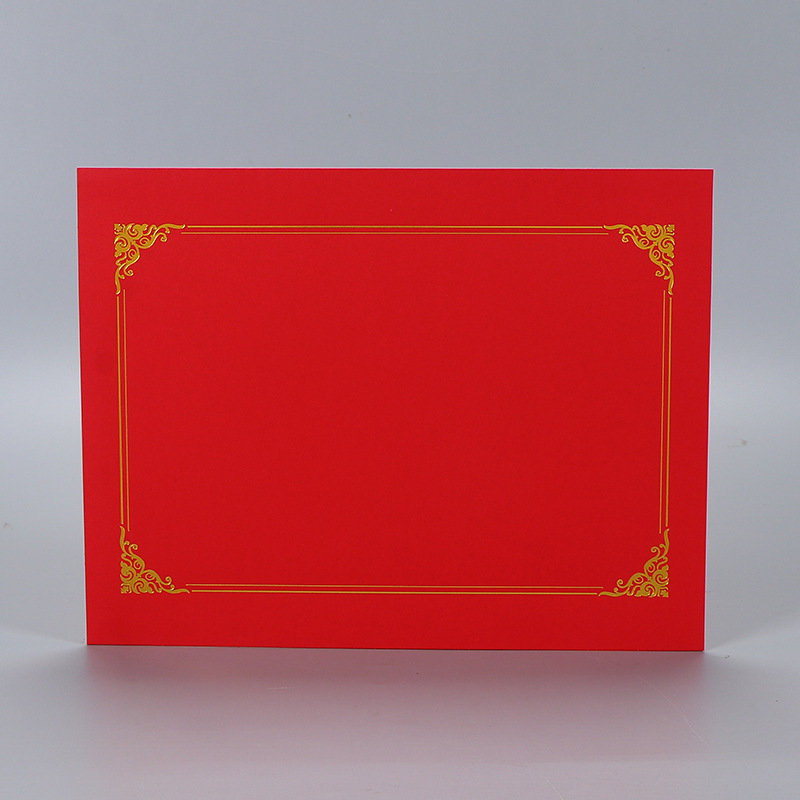 Big red certificate cover