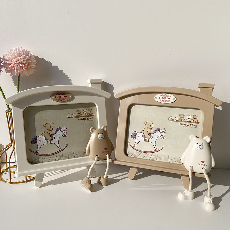 Nordic Creative Cartoon Cute Mouse 7-inch Photo Frame Simple Desktop Decoration Children's Student Photo Frame Set Table Wholesale