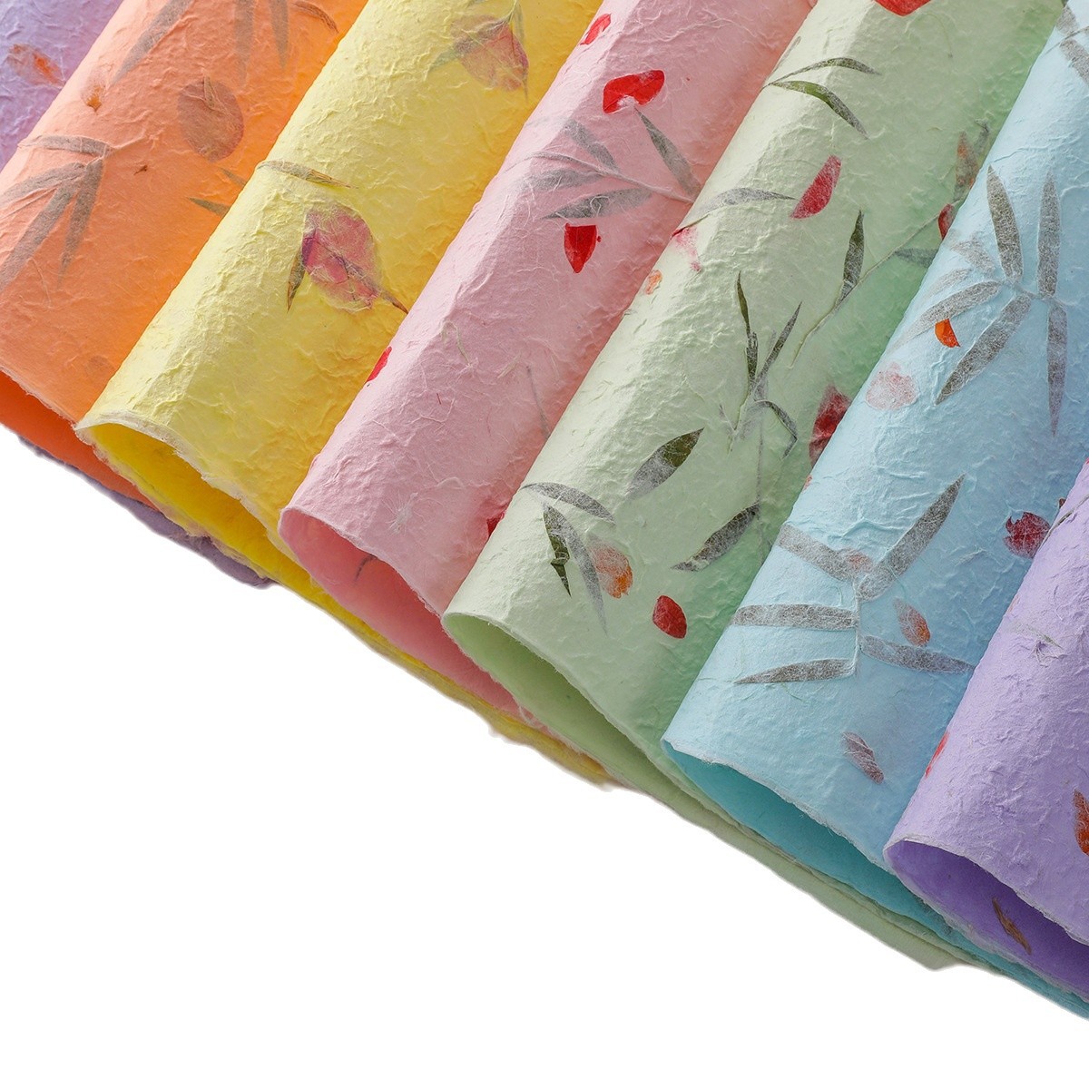 Pequeño papel de flores fresco, papel escondido a mano, papel de embalaje de pétalos, papel tradicional, clip de papel, papel decorativo, papel de lámpara al por mayor