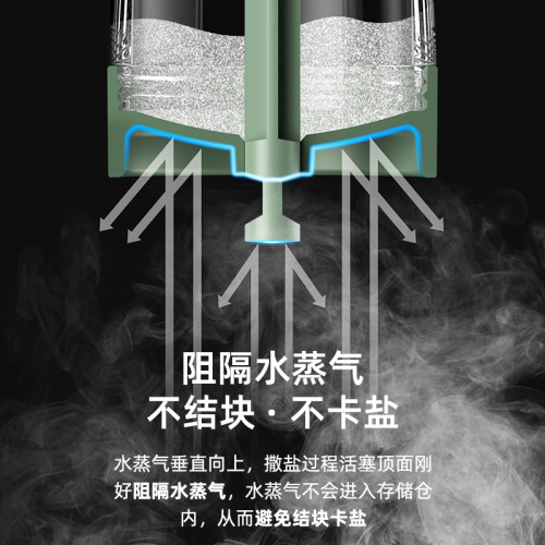 Quantitative Salt Can Spice Box Transparent Kitchen Spice Can Moisture-Proof Sealed Condiment Jar Household Salt Can Condiment Bottle Set