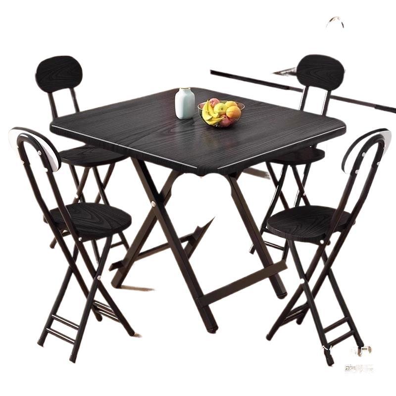 Fábrica directa mesa de comedor plegable doméstica 80x80 mesa de alquiler simple mesa de comedor mano cuadrada