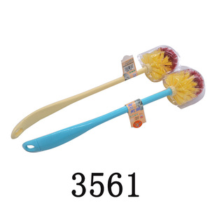 1 round head toilet brush long handle sanitary brush toilet spittoon brush 3561 rubber handle cleaning brush wholesale
