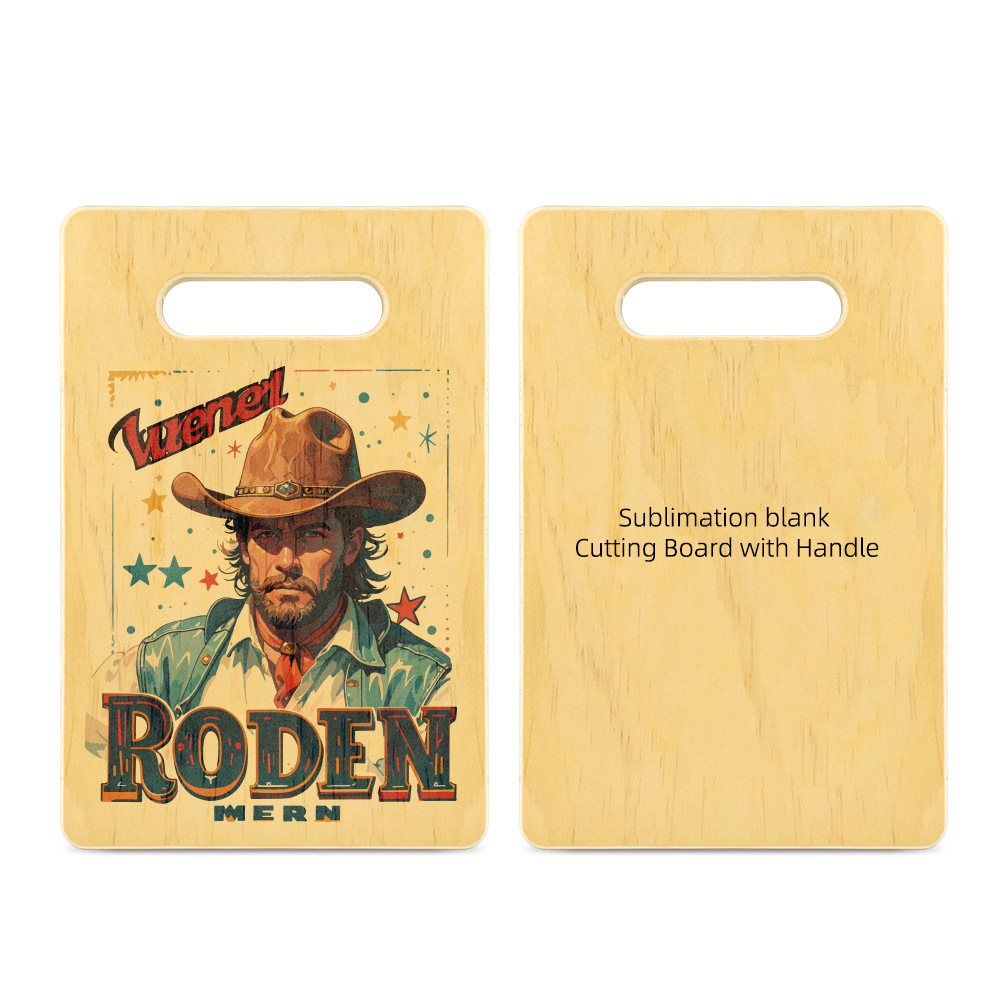 Nuevo producto de transferencia de calor madera contrachapada de pino, tabla de cortar, manija interior, tabla de cortar de cocina al por mayor