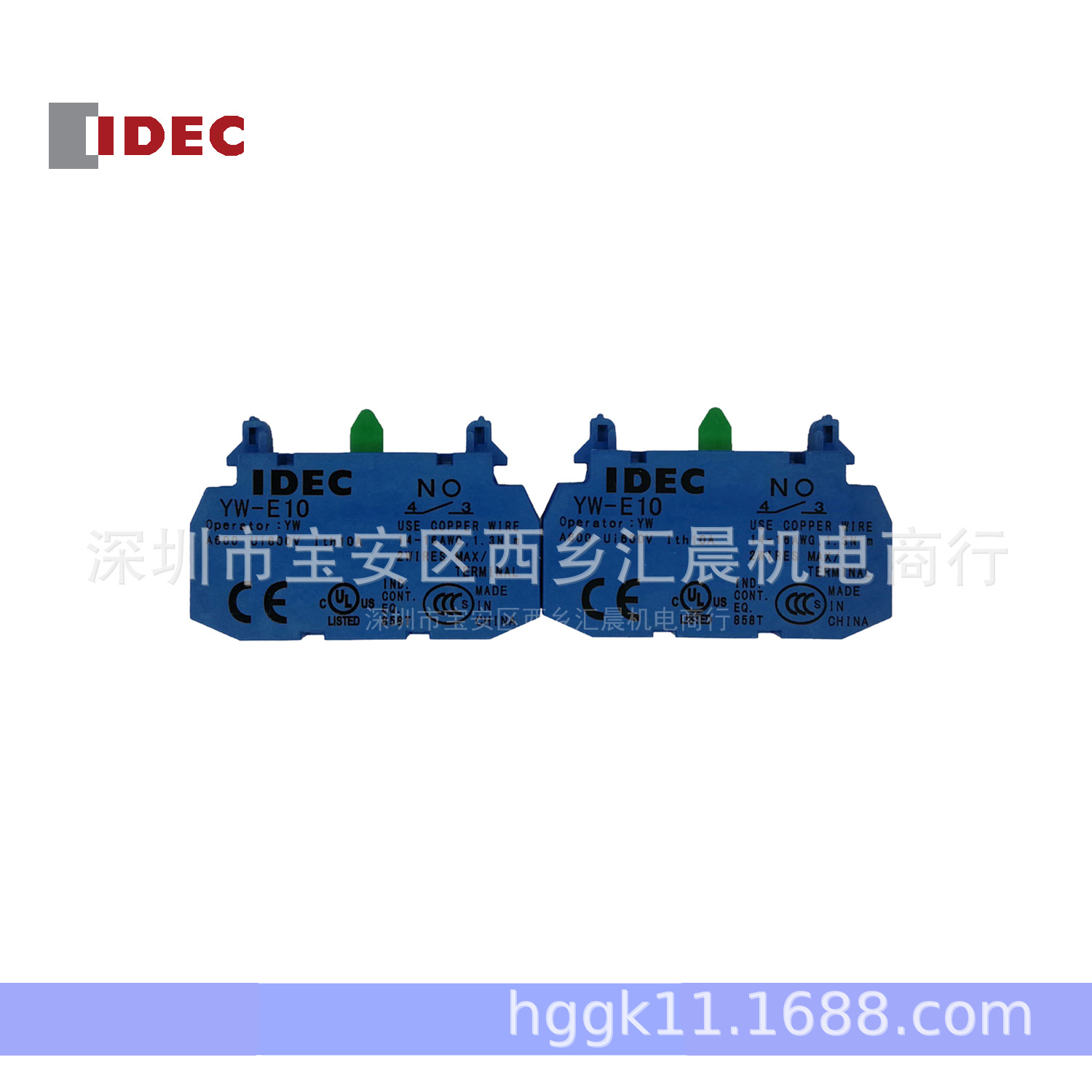 IDEC和泉按钮开关触点YW-E10常开触点