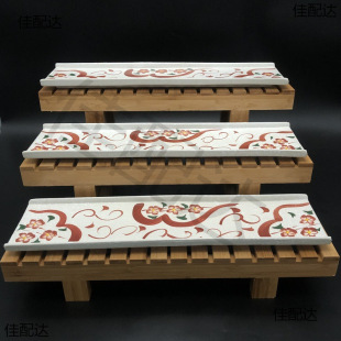 Japanese Food Shop Super Long Sushi Plate Buffet Creative Stepped Display Stand Ceramic Tableware Hotel Sashimi Long Plate