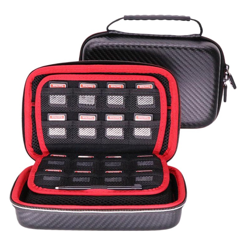 Fabricante en stock adecuado para Nintendo handheld 3dsll juego anfitrión protección bolsa de almacenamiento cubierta Eva titular la tarjeta a prueba golpes